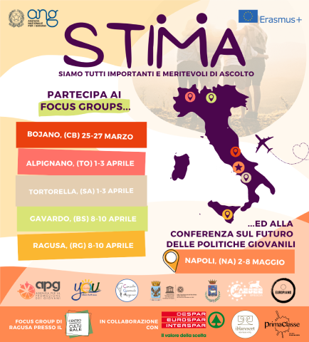 Progetto S.T.I.M.A sulle politiche giovanili -  8,9,10  aprile