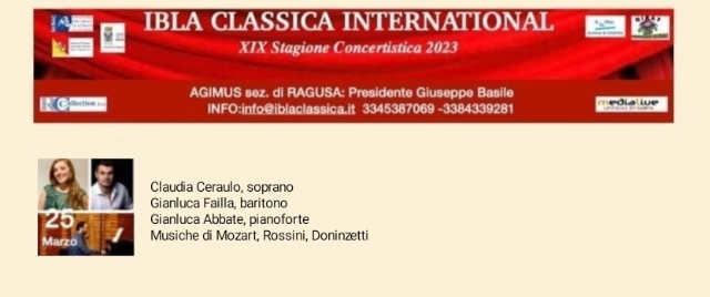 Ibla Classica International –Duetti, romanze e canzoni