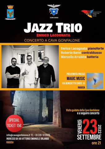 Visita guidata e Jazz Trio Enrico La cognata-Cava Gonfalone